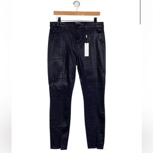 L'AGENCE Blue Skinny Coated Jeans